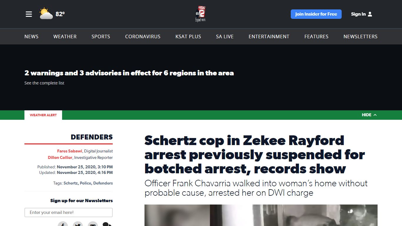 Schertz cop in Zekee Rayford arrest previously ... - KSAT