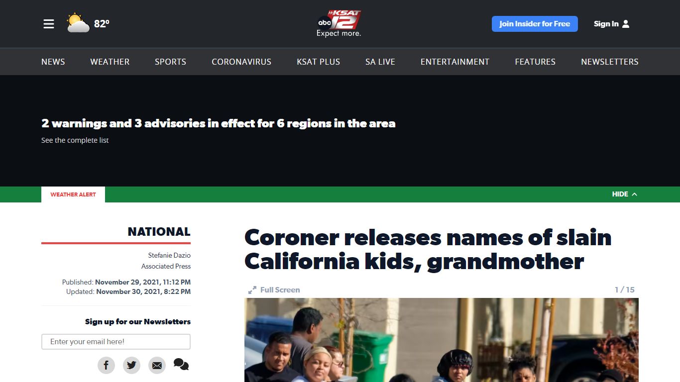 Coroner releases names of slain California kids ... - ksat.com